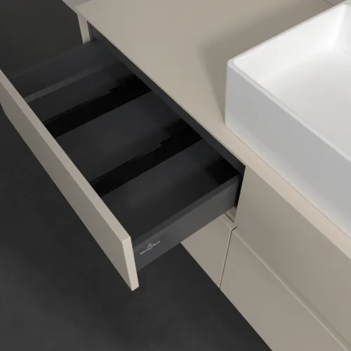 Bild von VILLEROY BOCH Collaro Waschbeckenunterschrank, mit Beleuchtung, 4 Auszüge, 1200 x 548 x 500 mm, Cashmere Grey / Cashmere Grey #C130B0VN