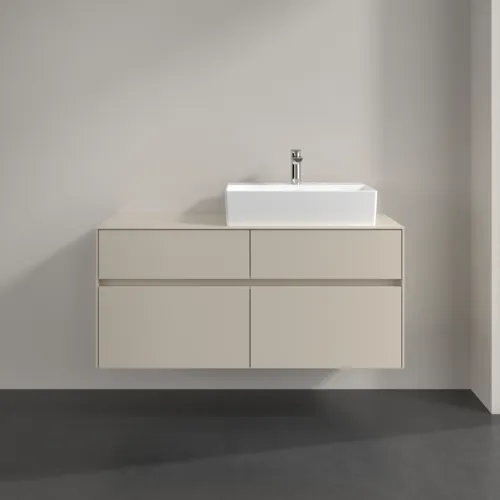 Bild von VILLEROY BOCH Collaro Waschbeckenunterschrank, mit Beleuchtung, 4 Auszüge, 1200 x 548 x 500 mm, Cashmere Grey / Cashmere Grey #C130B0VN