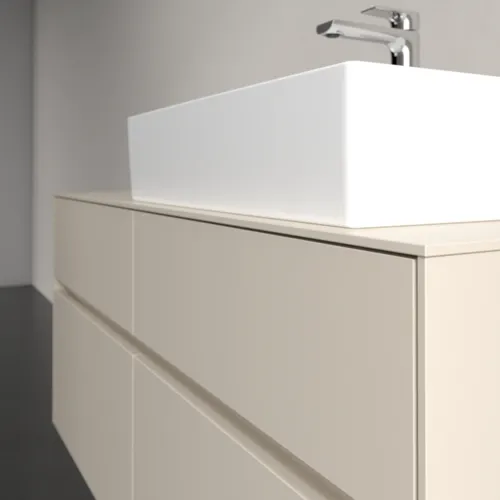 Bild von VILLEROY BOCH Collaro Waschbeckenunterschrank, mit Beleuchtung, 4 Auszüge, 1200 x 548 x 500 mm, Cashmere Grey / Cashmere Grey #C130B0VN