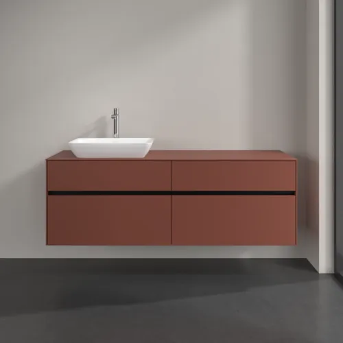 Bild von VILLEROY BOCH Collaro Waschbeckenunterschrank, 4 Auszüge, 1600 x 548 x 500 mm, Wine Red / Wine Red #C12100AH