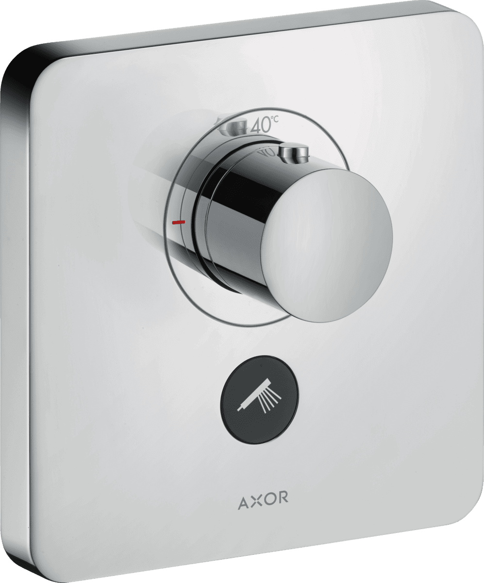 Зображення з  HANSGROHE AXOR ShowerSelect Thermostat HighFlow for concealed installation softsquare for 1 function and additional outlet #36706000 - Chrome