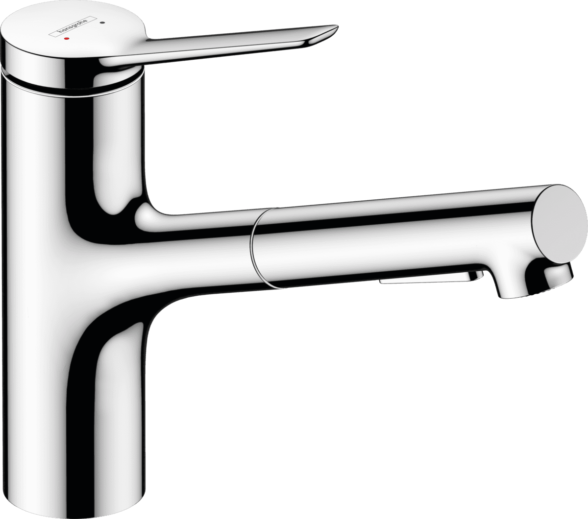 Picture of HANSGROHE Zesis M33 Single lever kitchen mixer 150, pull-out spray, 2jet, sBox lite Chrome 74803000