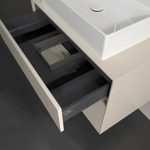 Bild von VILLEROY BOCH Collaro Waschbeckenunterschrank, mit Beleuchtung, 2 Auszüge, 800 x 548 x 500 mm, Cashmere Grey / Cashmere Grey #C124B0VN