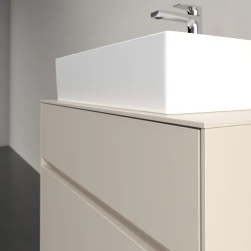 Bild von VILLEROY BOCH Collaro Waschbeckenunterschrank, mit Beleuchtung, 2 Auszüge, 800 x 548 x 500 mm, Cashmere Grey / Cashmere Grey #C124B0VN