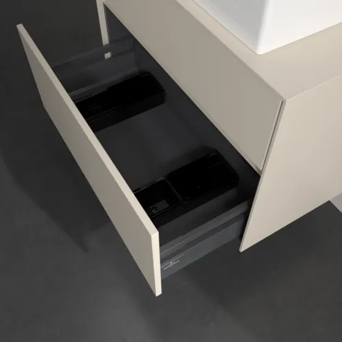 Bild von VILLEROY BOCH Collaro Waschbeckenunterschrank, mit Beleuchtung, 2 Auszüge, 800 x 548 x 500 mm, Cashmere Grey / Cashmere Grey #C124B0VN