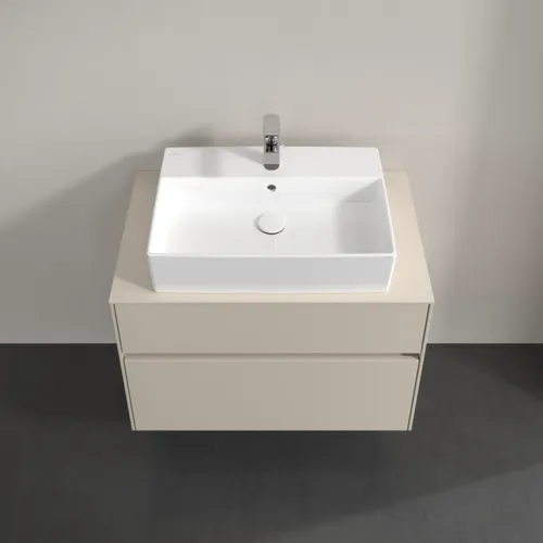 Bild von VILLEROY BOCH Collaro Waschbeckenunterschrank, mit Beleuchtung, 2 Auszüge, 800 x 548 x 500 mm, Cashmere Grey / Cashmere Grey #C124B0VN