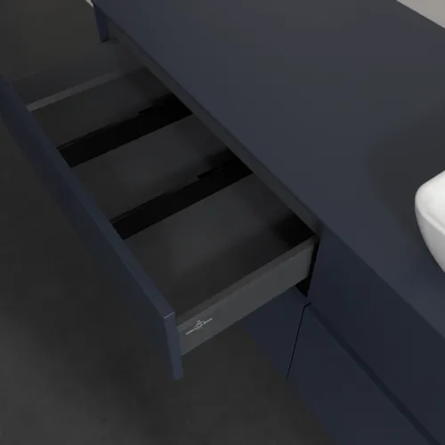 Bild von VILLEROY BOCH Collaro Waschbeckenunterschrank, mit Beleuchtung, 4 Auszüge, 1400 x 548 x 500 mm, Marine Blue / Marine Blue #C118B0VQ