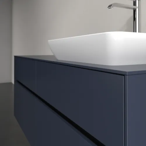 Bild von VILLEROY BOCH Collaro Waschbeckenunterschrank, mit Beleuchtung, 4 Auszüge, 1400 x 548 x 500 mm, Marine Blue / Marine Blue #C118B0VQ