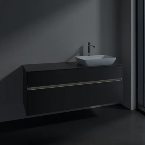 Bild von VILLEROY BOCH Collaro Waschbeckenunterschrank, mit Beleuchtung, 4 Auszüge, 1400 x 548 x 500 mm, Graphite / Graphite #C118B0VR
