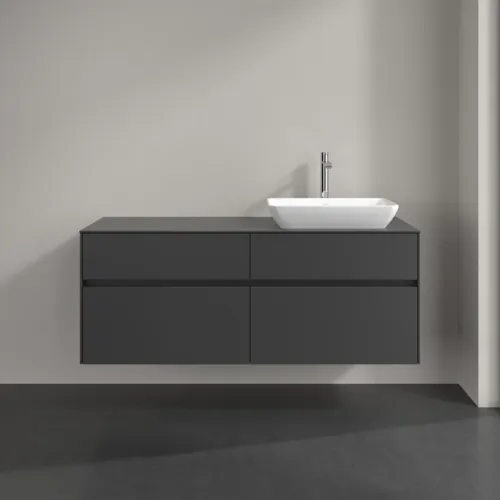 Bild von VILLEROY BOCH Collaro Waschbeckenunterschrank, mit Beleuchtung, 4 Auszüge, 1400 x 548 x 500 mm, Graphite / Graphite #C118B0VR