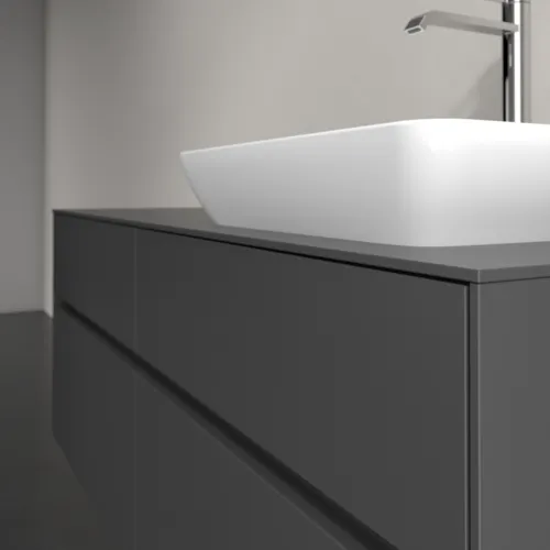 Bild von VILLEROY BOCH Collaro Waschbeckenunterschrank, mit Beleuchtung, 4 Auszüge, 1400 x 548 x 500 mm, Graphite / Graphite #C118B0VR
