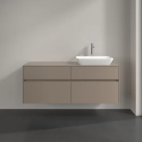Bild von VILLEROY BOCH Collaro Waschbeckenunterschrank, mit Beleuchtung, 4 Auszüge, 1400 x 548 x 500 mm, Taupe / Taupe #C118B0VM
