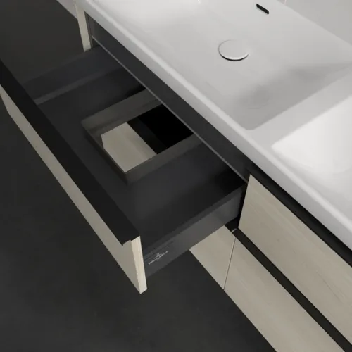 Bild von VILLEROY BOCH Subway 3.0 Waschbeckenunterschrank, mit Beleuchtung, 4 Auszüge, 1272 x 576 x 478 mm, White Oak #C568L1AA