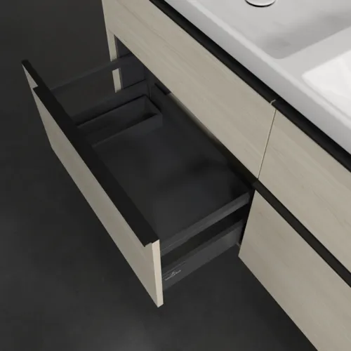 Bild von VILLEROY BOCH Subway 3.0 Waschbeckenunterschrank, mit Beleuchtung, 4 Auszüge, 1272 x 576 x 478 mm, White Oak #C568L1AA