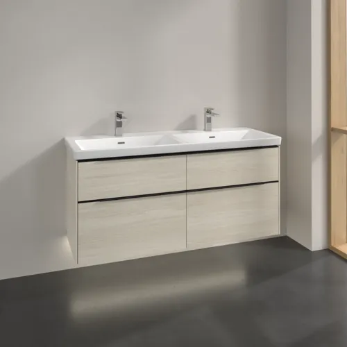 Bild von VILLEROY BOCH Subway 3.0 Waschbeckenunterschrank, mit Beleuchtung, 4 Auszüge, 1272 x 576 x 478 mm, White Oak #C568L1AA