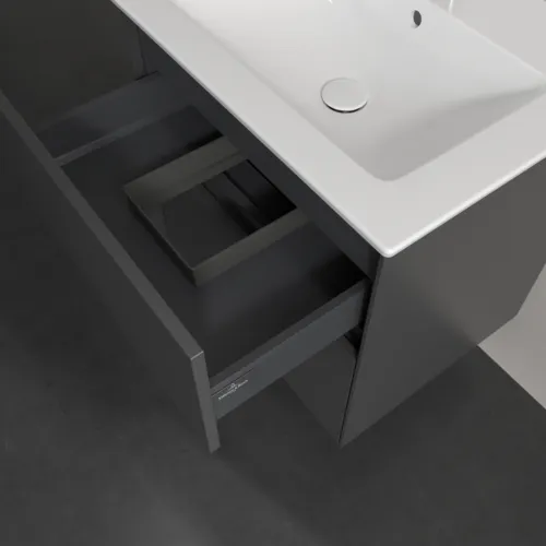 Bild von VILLEROY BOCH Collaro Waschbeckenunterschrank, 2 Auszüge, 611 x 610 x 480 mm, Graphite #C14300VR