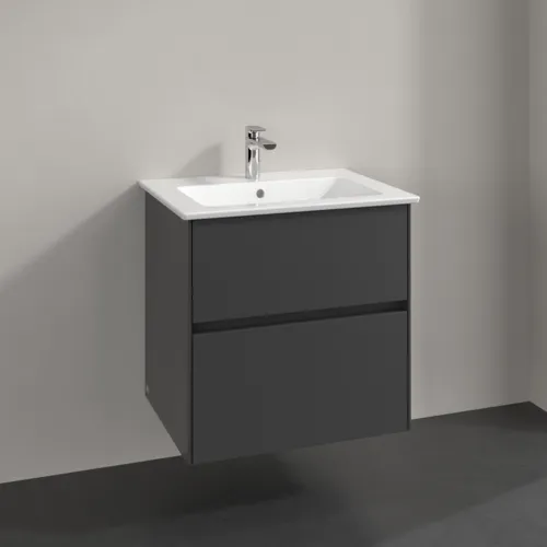 Bild von VILLEROY BOCH Collaro Waschbeckenunterschrank, 2 Auszüge, 611 x 610 x 480 mm, Graphite #C14300VR