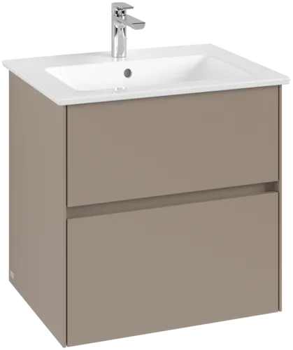 VILLEROY BOCH Collaro Vanity unit, 2 pull-out compartments, 611 x 610 x 480 mm, Taupe #C14300VM resmi