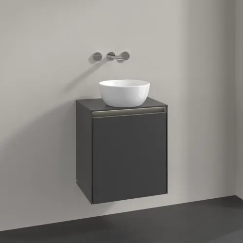 Bild von VILLEROY BOCH Collaro Waschbeckenunterschrank, mit Beleuchtung, 1 Tür, 500 x 548 x 380 mm, Graphite / Graphite #C148B0VR