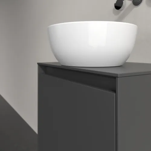 Bild von VILLEROY BOCH Collaro Waschbeckenunterschrank, mit Beleuchtung, 1 Tür, 500 x 548 x 380 mm, Graphite / Graphite #C148B0VR
