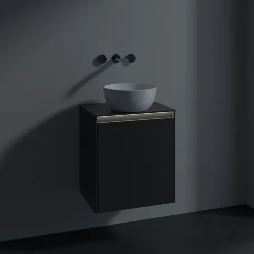 Bild von VILLEROY BOCH Collaro Waschbeckenunterschrank, mit Beleuchtung, 1 Tür, 500 x 548 x 380 mm, Graphite / Graphite #C148B0VR