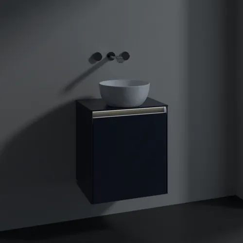 Bild von VILLEROY BOCH Collaro Waschbeckenunterschrank, mit Beleuchtung, 1 Tür, 500 x 548 x 380 mm, Marine Blue / Marine Blue #C148B0VQ