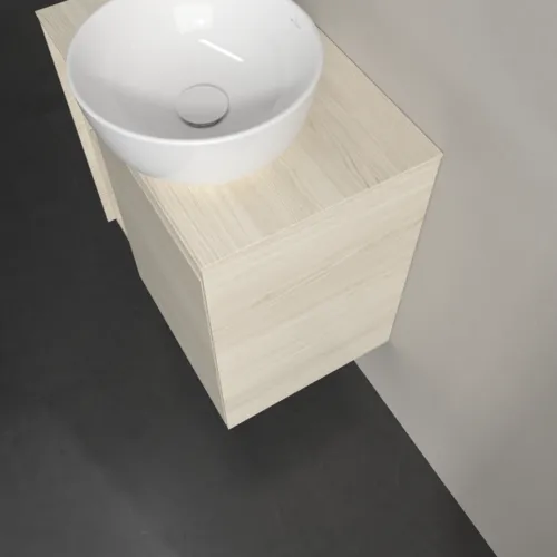 Bild von VILLEROY BOCH Collaro Waschbeckenunterschrank, mit Beleuchtung, 1 Tür, 600 x 548 x 380 mm, White Oak / White Oak #C151B0AA