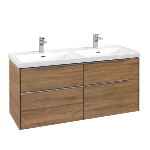 Picture of VILLEROY BOCH Subway 3.0 Vanity unit, 4 pull-out compartments, 1272 x 576 x 478 mm, Oak Kansas #C56800RH