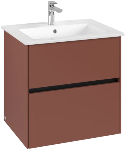 Picture of VILLEROY BOCH Collaro Vanity unit, with lighting, 2 pull-out compartments, 611 x 610 x 480 mm, Wine Red #C143B0AH