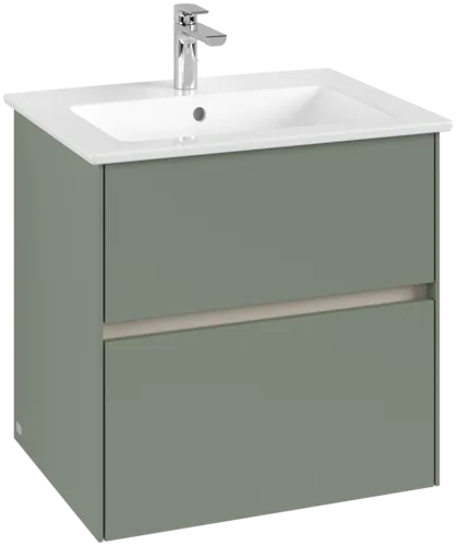 Picture of VILLEROY BOCH Collaro Vanity unit, with lighting, 2 pull-out compartments, 611 x 610 x 480 mm, Soft Green #C143B0AF
