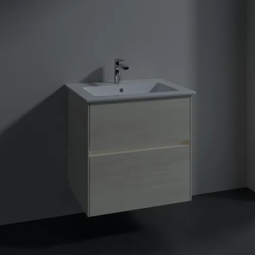 Obrázek VILLEROY BOCH Collaro Vanity unit, with lighting, 2 pull-out compartments, 611 x 610 x 480 mm, White Oak #C143B0AA