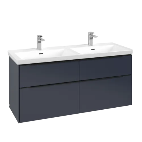 VILLEROY BOCH Subway 3.0 Vanity unit, 4 pull-out compartments, 1272 x 576 x 478 mm, Marine Blue #C56801VQ resmi