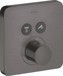Bild von HANSGROHE AXOR ShowerSolutions Thermostat Unterputz softsquare für 2 Verbraucher Brushed Black Chrome 36707340