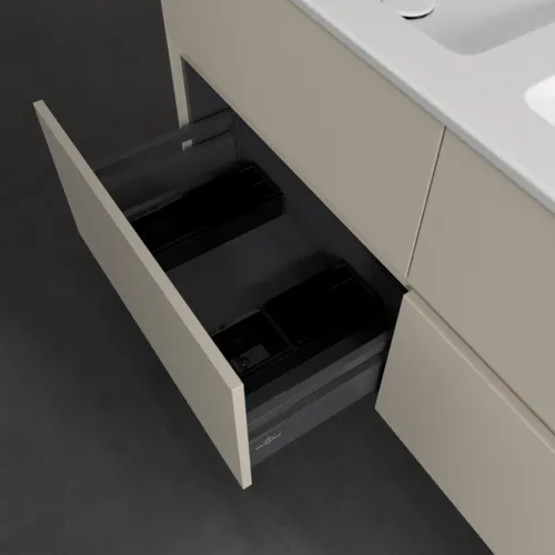 Bild von VILLEROY BOCH Collaro Waschbeckenunterschrank, mit Beleuchtung, 4 Auszüge, 1261 x 610 x 480 mm, Cashmere Grey #C147B0VN