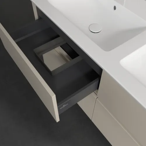 Bild von VILLEROY BOCH Collaro Waschbeckenunterschrank, mit Beleuchtung, 4 Auszüge, 1261 x 610 x 480 mm, Cashmere Grey #C147B0VN