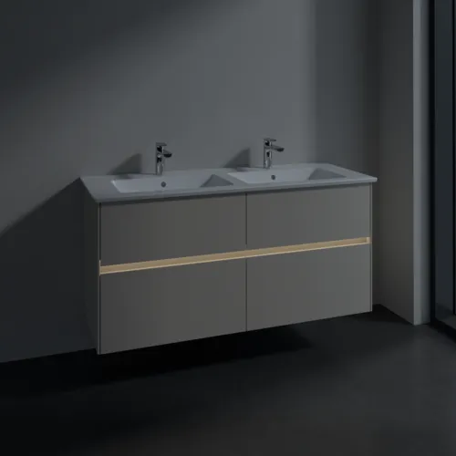 Bild von VILLEROY BOCH Collaro Waschbeckenunterschrank, mit Beleuchtung, 4 Auszüge, 1261 x 610 x 480 mm, Cashmere Grey #C147B0VN
