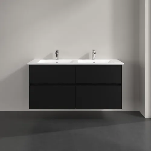 Bild von VILLEROY BOCH Collaro Waschbeckenunterschrank, mit Beleuchtung, 4 Auszüge, 1261 x 610 x 480 mm, Volcano Black #C147B0VL