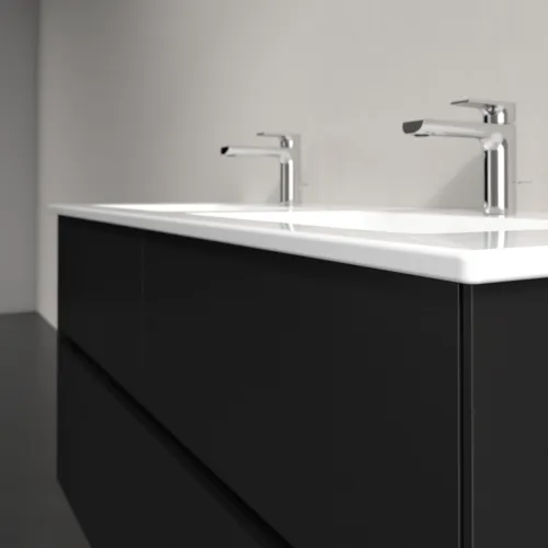 Bild von VILLEROY BOCH Collaro Waschbeckenunterschrank, mit Beleuchtung, 4 Auszüge, 1261 x 610 x 480 mm, Volcano Black #C147B0VL