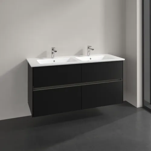 Bild von VILLEROY BOCH Collaro Waschbeckenunterschrank, mit Beleuchtung, 4 Auszüge, 1261 x 610 x 480 mm, Volcano Black #C147B0VL