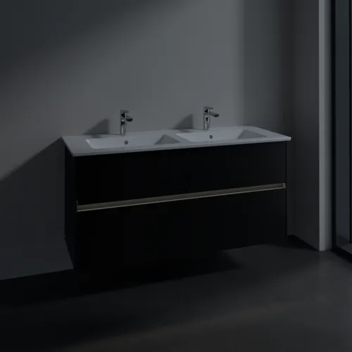 Bild von VILLEROY BOCH Collaro Waschbeckenunterschrank, mit Beleuchtung, 4 Auszüge, 1261 x 610 x 480 mm, Volcano Black #C147B0VL