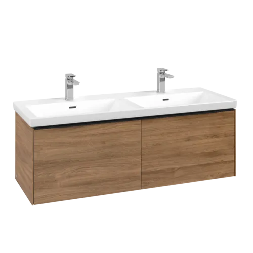 Picture of VILLEROY BOCH Subway 3.0 Vanity unit, 2 pull-out compartments, 1272 x 429 x 478 mm, Oak Kansas #C56701RH