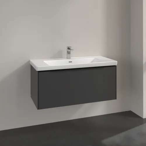 VILLEROY BOCH Subway 3.0 Waschbeckenunterschrank, 1 Auszug, 973 x 429 x 478 mm, Graphite #C56901VR, Bild 2