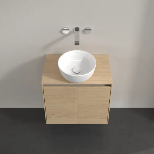 Bild von VILLEROY BOCH Collaro Waschbeckenunterschrank, mit Beleuchtung, 2 Türen, 600 x 548 x 380 mm, Nordic Oak / Nordic Oak #C150B0VJ