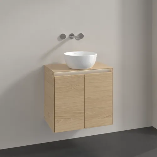Bild von VILLEROY BOCH Collaro Waschbeckenunterschrank, mit Beleuchtung, 2 Türen, 600 x 548 x 380 mm, Nordic Oak / Nordic Oak #C150B0VJ