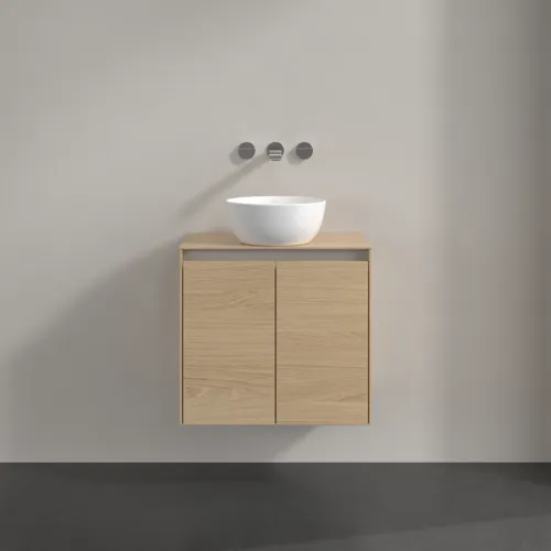 Bild von VILLEROY BOCH Collaro Waschbeckenunterschrank, mit Beleuchtung, 2 Türen, 600 x 548 x 380 mm, Nordic Oak / Nordic Oak #C150B0VJ