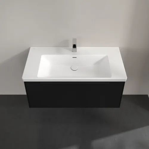 Bild von VILLEROY BOCH Subway 3.0 Waschbeckenunterschrank, 1 Auszug, 973 x 429 x 478 mm, Volcano Black #C56901VL