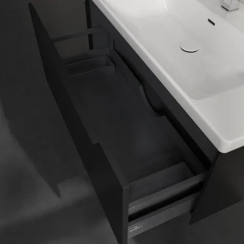 Bild von VILLEROY BOCH Subway 3.0 Waschbeckenunterschrank, 1 Auszug, 973 x 429 x 478 mm, Volcano Black #C56901VL