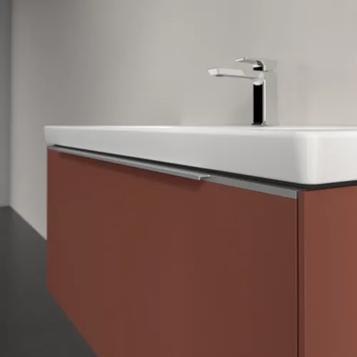 Bild von VILLEROY BOCH Subway 3.0 Waschbeckenunterschrank, mit Beleuchtung, 1 Auszug, 973 x 429 x 478 mm, Wine Red #C569L0AH
