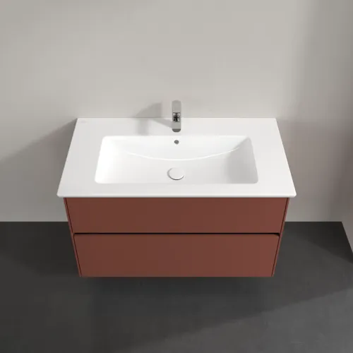 Bild von VILLEROY BOCH Collaro Waschbeckenunterschrank, 2 Auszüge, 961 x 610 x 480 mm, Wine Red #C14500AH