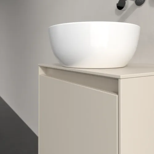 Bild von VILLEROY BOCH Collaro Waschbeckenunterschrank, mit Beleuchtung, 1 Tür, 500 x 548 x 380 mm, Cashmere Grey / Cashmere Grey #C148B0VN